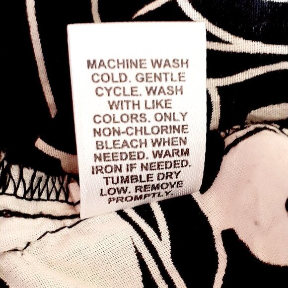 CATO Tunic; Satin Features; Black/White/Teal;  Size XL - Picture 6 of 6